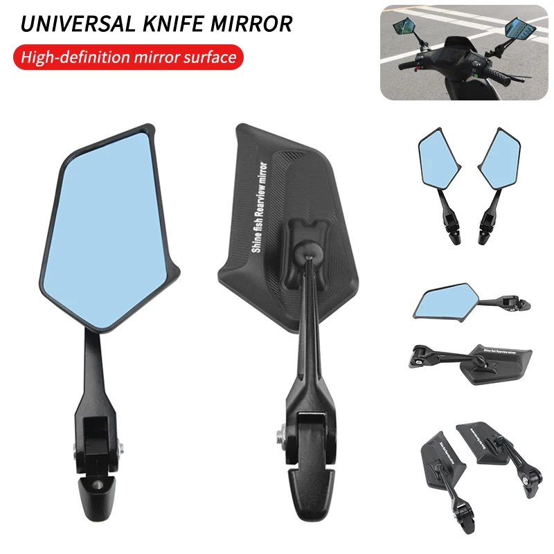 

Motorcycle Side Mirrors Mopeds Handle Rear View End mirror Motorbike Side 7/8" 2Pcs/Pair Moto modified Accessories Universal