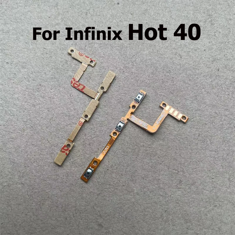 New For Infinix Hot 40 40i Pro Switch On Off Power Volume Buttons Flex Cable Volume Button Ke Replacement