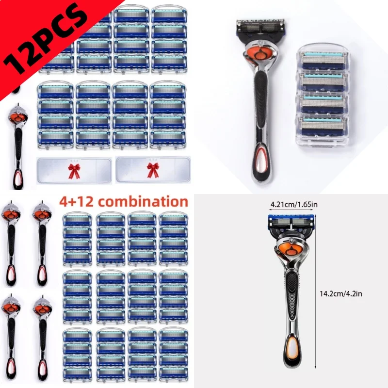 5 Layers Razor Replacement Head Manual Replacement Razor Blade
