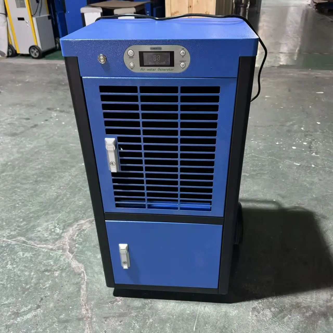 A80L 1250W Electric Air Water Generator R410a Multi Filtration Quiet LCD Mineral Household Hotel RV Car Outdoor Use Stainless