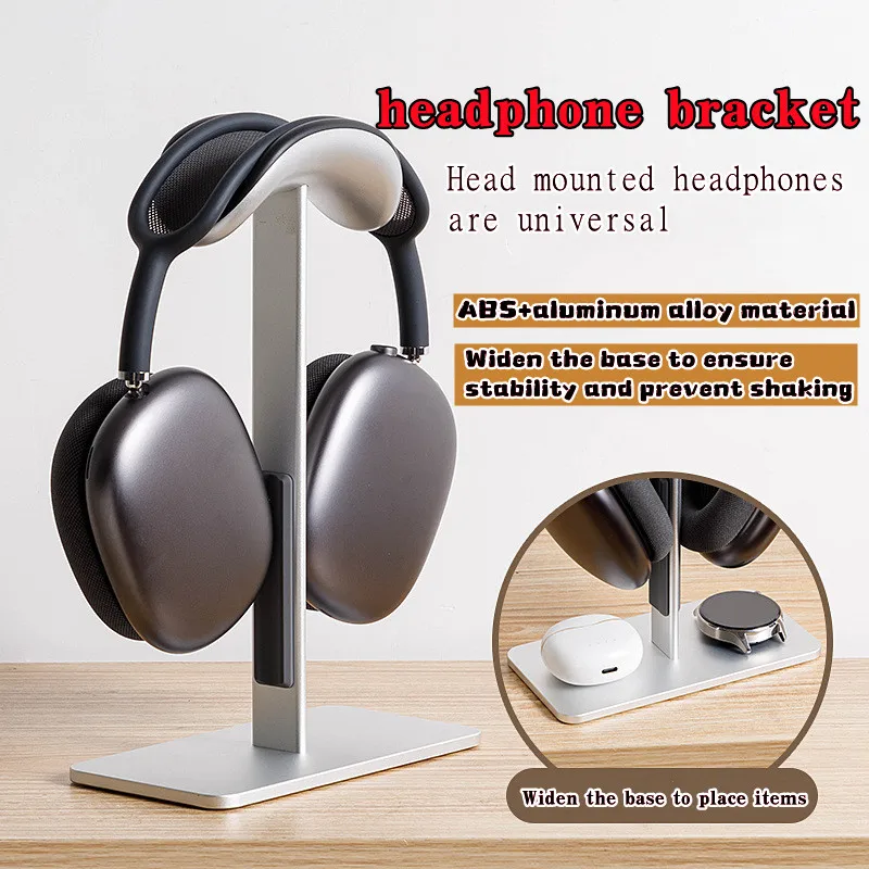 Aluminum Alloy Headphone Stand Detachable Auto-sleep Headset Holder Display Shelf for Airpods Max with Anti-Slip Silicone Pad