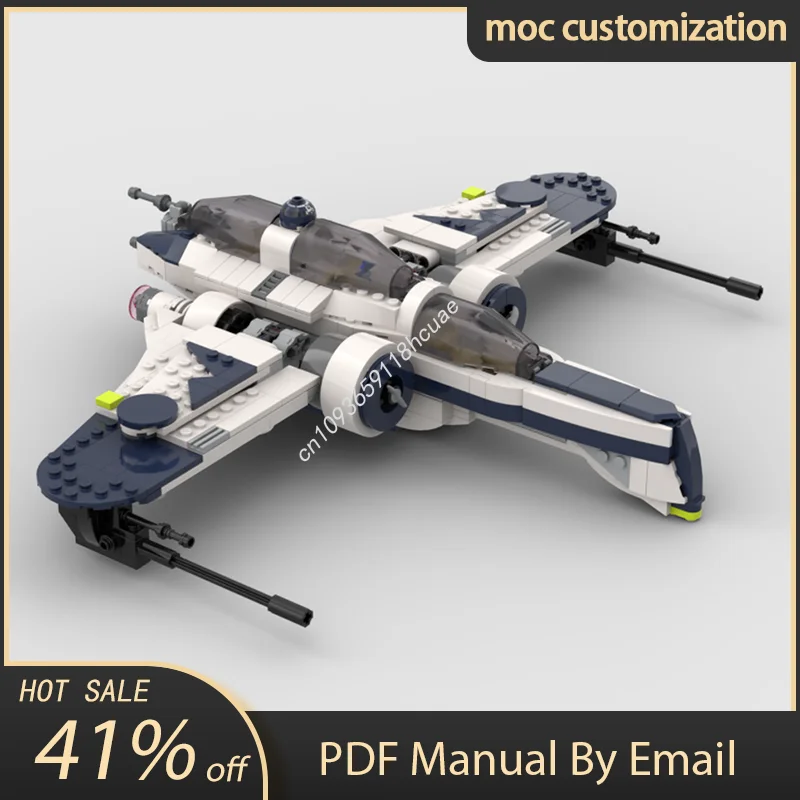 

610pcs Moc Star Battle "Wolfpack" ARC-170 Starfighter Model Building Blocks Bricks Diy Creative Assembly Educational Toy Gift