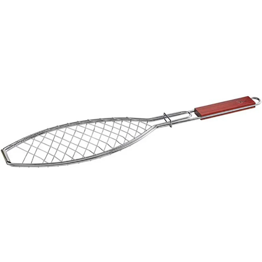 

Fish Grill Basket Barbecue Grill Outdoor Barbecue 60*15*1.4CM Easy To Clean Even Heat Distribution Heat Resistant