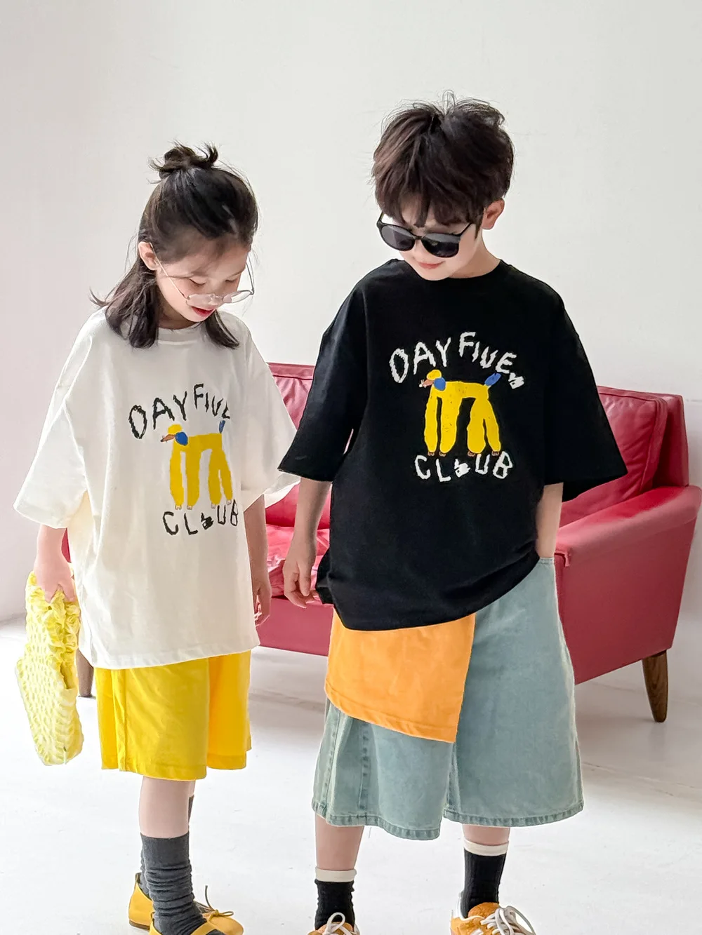 Kinder Jungen Kurzarm T-shirts Sommer Kinder Babys Jungen Tier Muster Top Lose Vielseitig Gespleißt Raglan Ärmel T-shirt Für 1-6Y