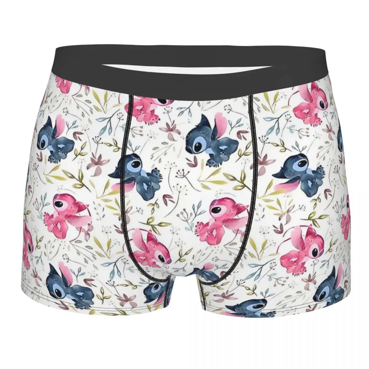 

Custom Funny Stitch Anime Boxers Shorts Panties Male Underpants Breathable Kawaii Cartoon Printed Briefs Underwear