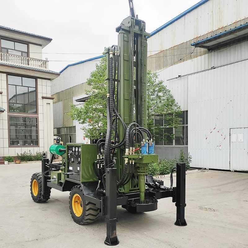 الصين آلة الحفر عالية الكفاءة 100 متر مجنزرة بئر هوائي 200 متر شاحنة عميقة شنت جهاز حفر آبار المياه #6