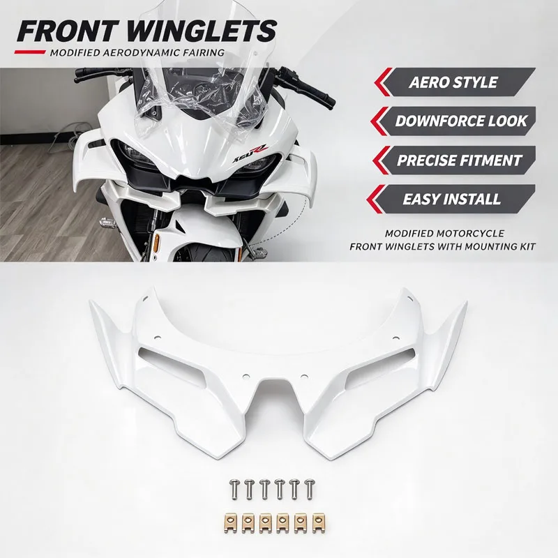 For KOVE 450RR 450 RR Motorcycle Accessory Front Fairing Winglets Aerodynamic Wing Shell Cover Protection Guards Kit
