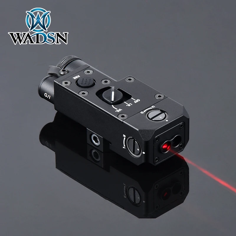 WADSN Airsoft metal CQBL-1 Vermelho Verde Azul Dot ponteiro laser Indicador IR Visando Visão Caça Arma Luz Visando Fit 20mm Trilho