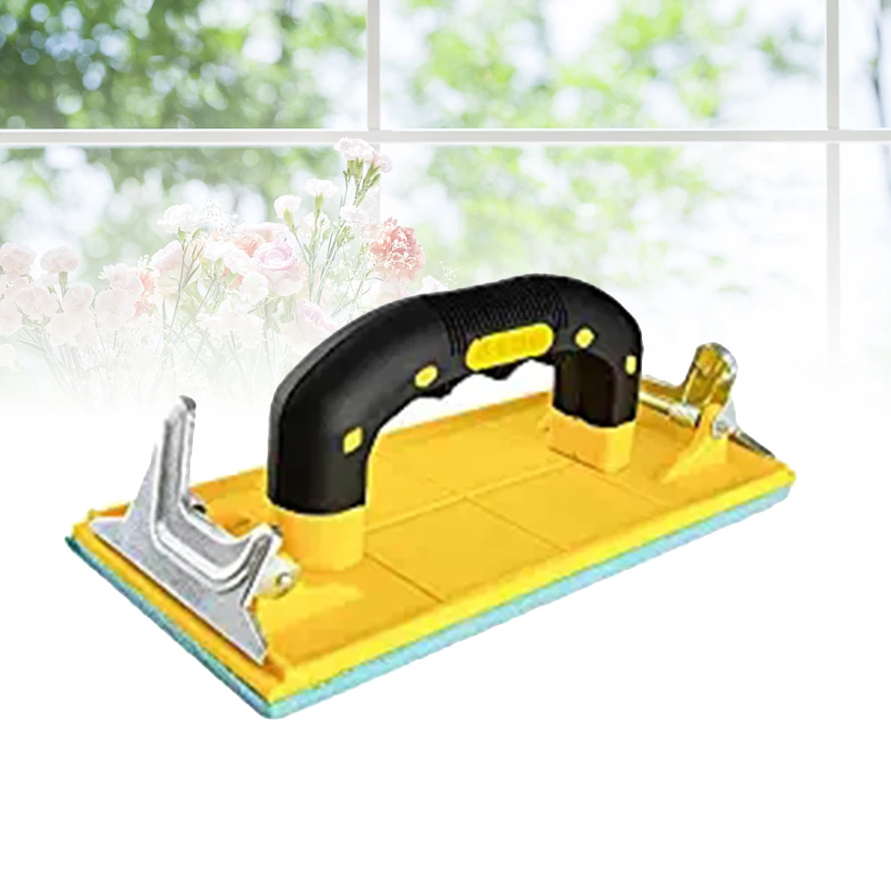 

Sandpaper Holder Ergonomic Rubber Handle Lightweight Anti-Slip Pad Wall Wood Metal Polishing Sanding Tool Wet Dryhand Grip Frame