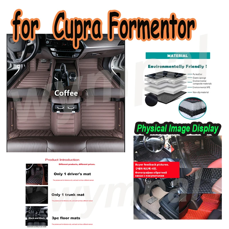 

LUXURY Hybrid Vehicle Car Floor Mats For Cupra Formentor V25 2021 2022 2023 Leather Car Mats Floor