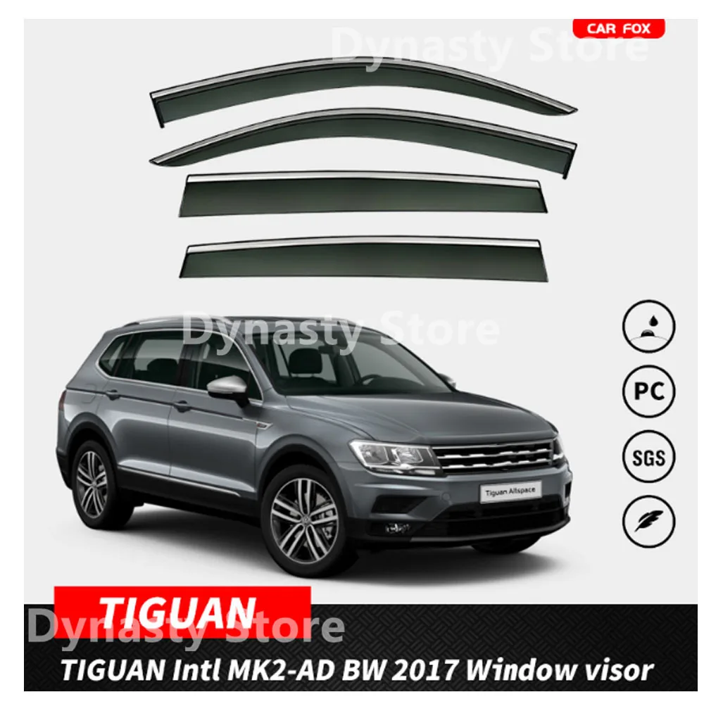 Car Window Visor Waterproof Protect Sunny Rainy Shelter Auto External Accessory For VW Tiguan Tiguan L