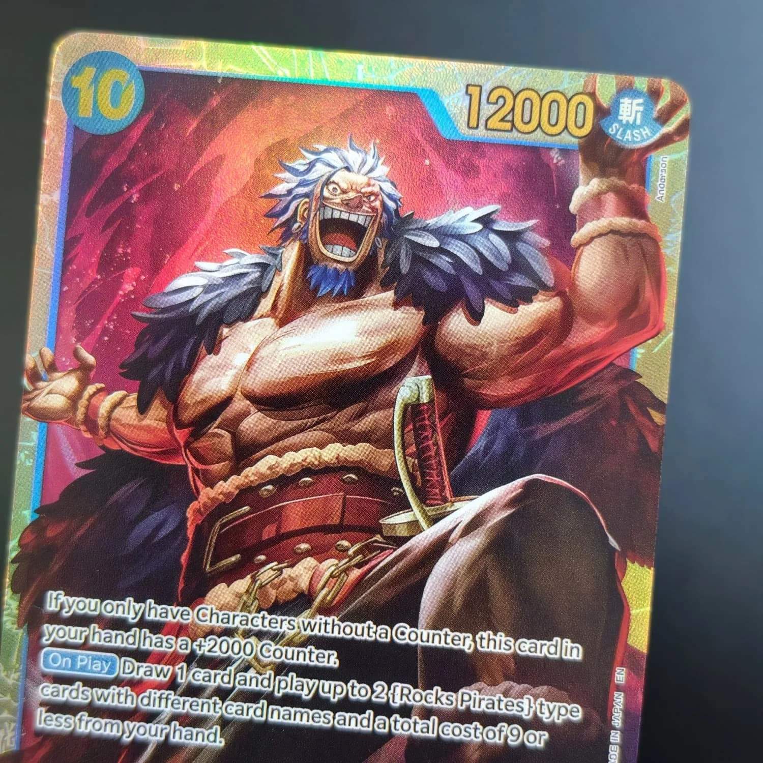 DIY Proxy English OPCG Rocks.D.Xebec OP17-118 Alternate Art SEC Blue Character Die Stärksten Krieger der Welt Spielkarten-Spielzeug – Detail 1