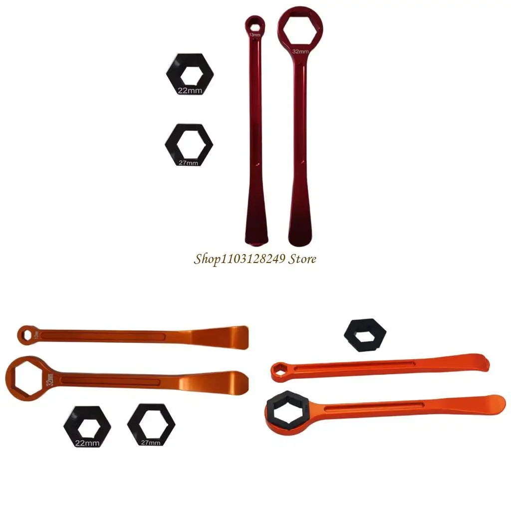 

N5KD Motorcycle Tire Change Tire Removal Installation Tool Motorbike Tyre Repair Tool Aluminum Tire Lever Wrench Tool