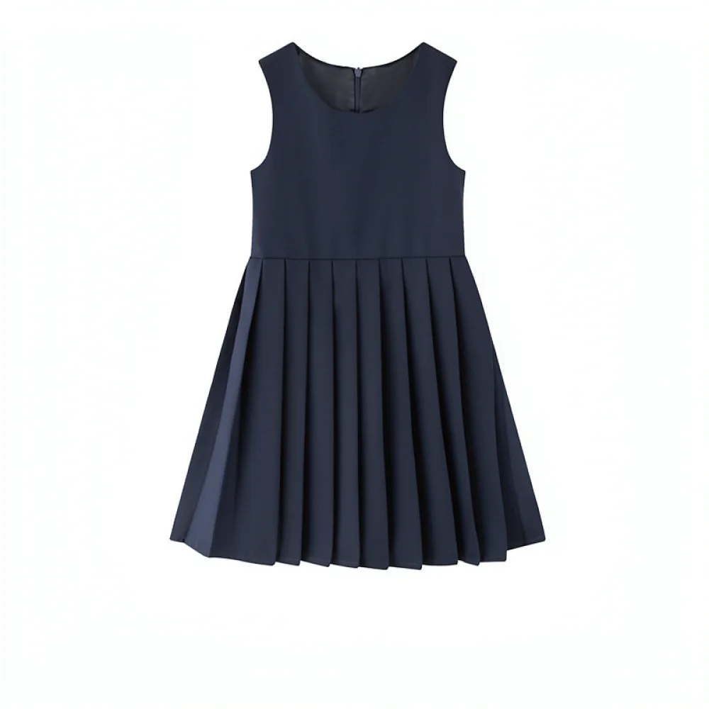 Girls Casual Preppy Dress Kids JK Style Pleated Sleeveless Vest Skirt Children School Uniform Retro Party Outfit