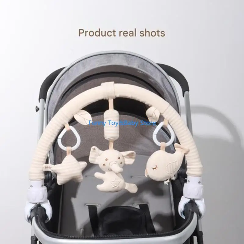 洗濯機で洗える幼児カーシートぶら下げぬいぐるみカラフルな視覚刺激新生児感覚遊び C90B