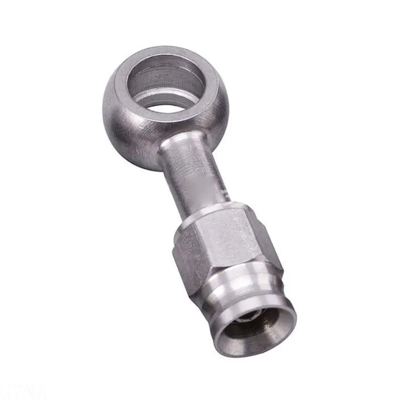 

G7NA 1Pc Stainless Steel Engine Hydraulic Brake Fittings Adaptor Hose End Straight 28 90 Degrees Adapter AN3 10mm