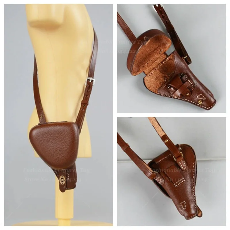 1/6 żołnierz skórzany pistolet maszynowy klatka piersiowa wisząca torba na amunicję pas biodrowy pasek na ramię pasuje do 12-calowych lalek figurkowych