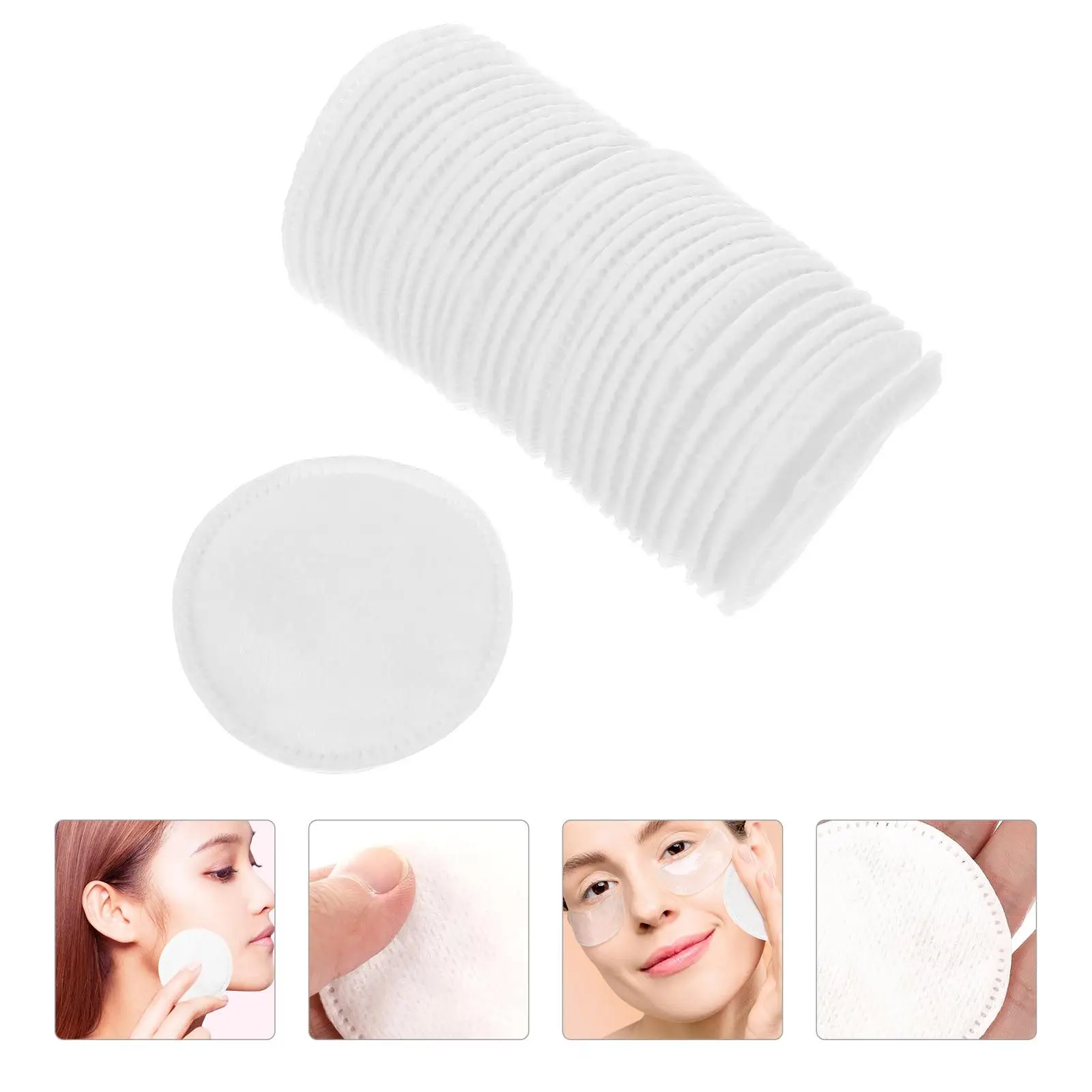 200Pcs Premium Reusable Makeup Remover Pads Soft Gentle Facial Cleansing Tool for Eye Makeup Sunscreen Lipstick Cosmetics
