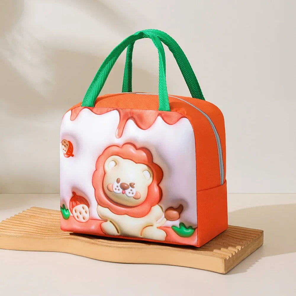 

Aluminum Foil 3D Cartoon Lunch Bags Handheld Large Capacity Insulated Lunch Bags Reusable Thick Thermal Lunch Box Office School