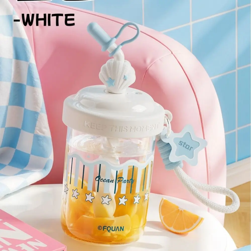 580ML Straw Water Bottles Straw Dust Cap Portable Handle Drinking Cup High-capacity Leak-proof Whey Protein Shaker Bottle