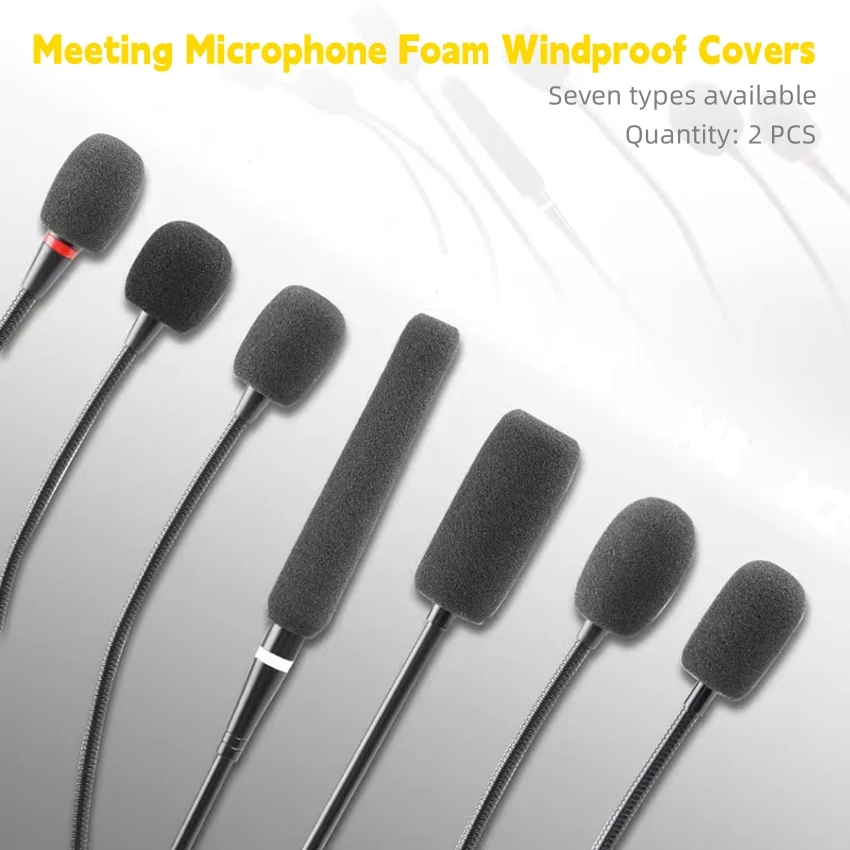

Gooseneck Microphone Amplifier Headset Protective Cover Meeting Microphone Foam Windproof Pop Filter Sponge Cover