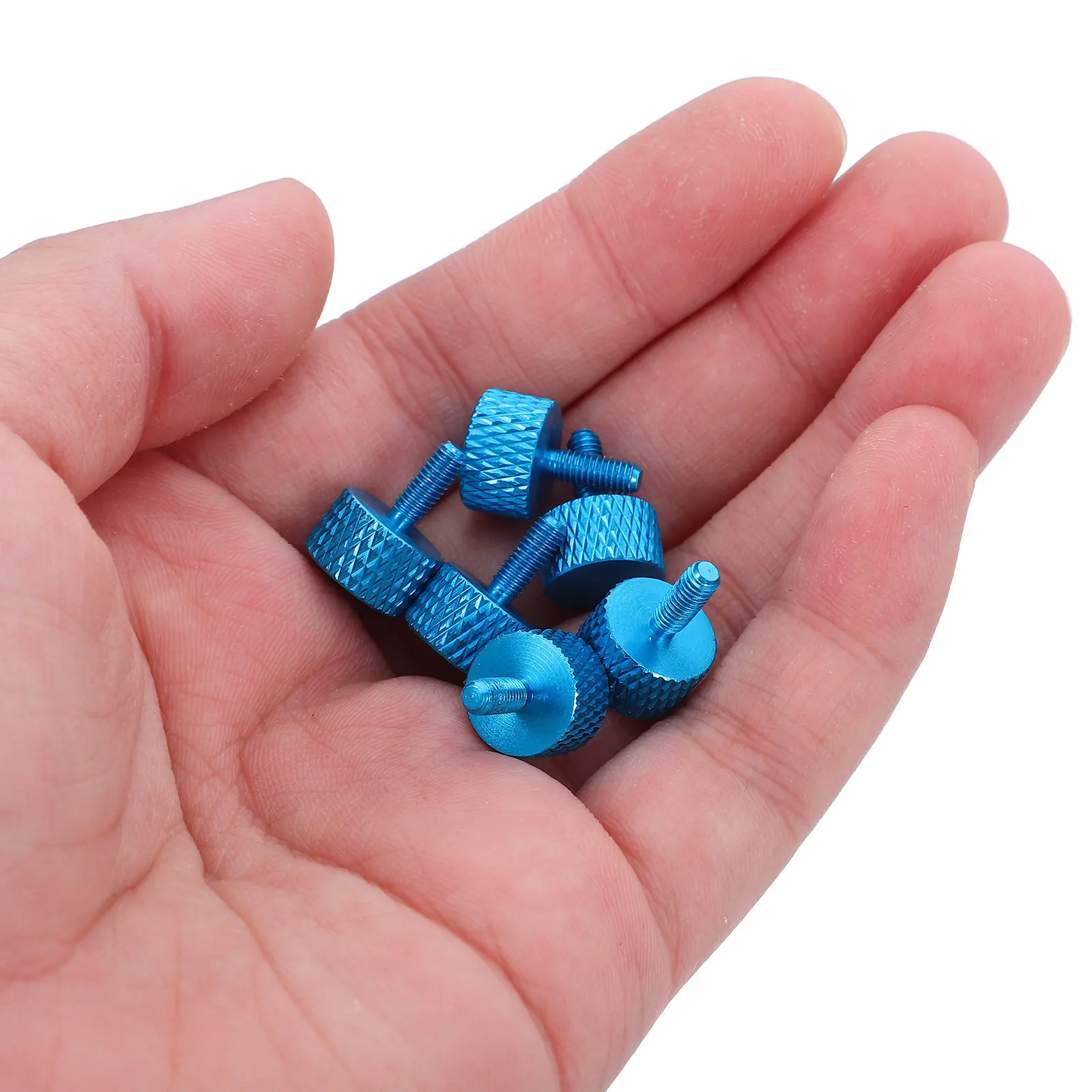 30Pcs Knurled Thumb Screws M3x8 Aluminum Alloy for Pc Case Assembly Computer Hardware DIY Electronics Repair Hand-Tightening