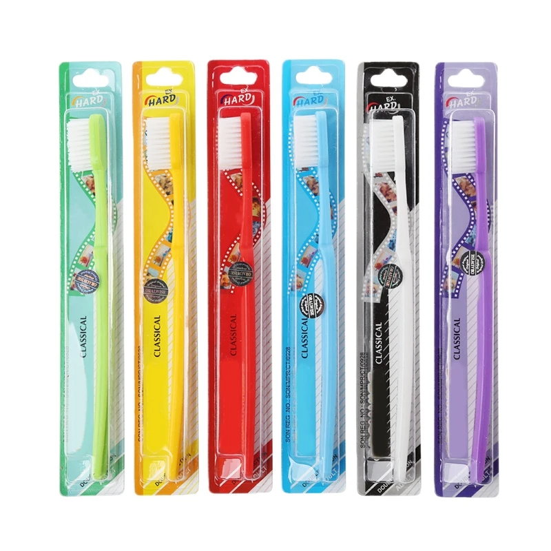 1Pc Super HardขนแปรงฟันแปรงสำหรับชายลบควันBlotsสีสุ่ม