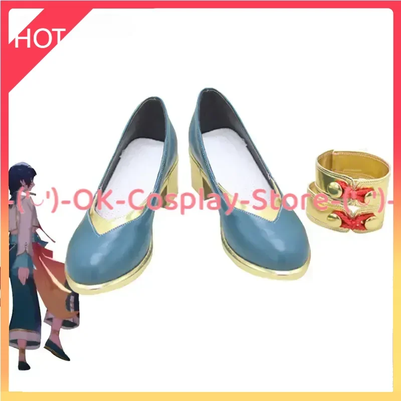 

Game Ensemble Stars Tsumugi Aoba Cosplay Shoes Halloween Carnival Boots Cosplay Prop PU Leather Shoes Custom Made