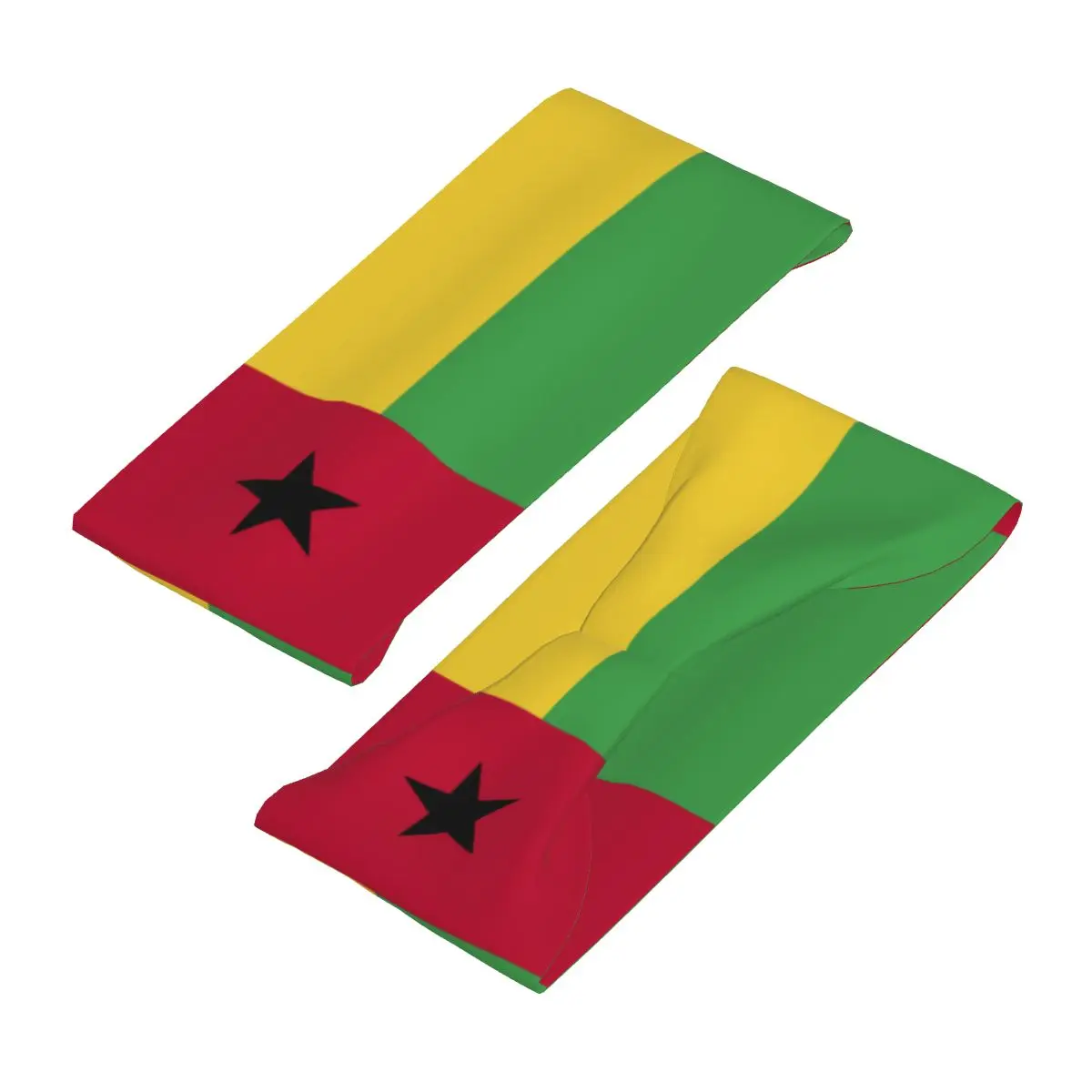 Custom Guinea-Bissau Flag Sport Headbands for Women Men Stretchy Moisture Wicking Gym Sweatband