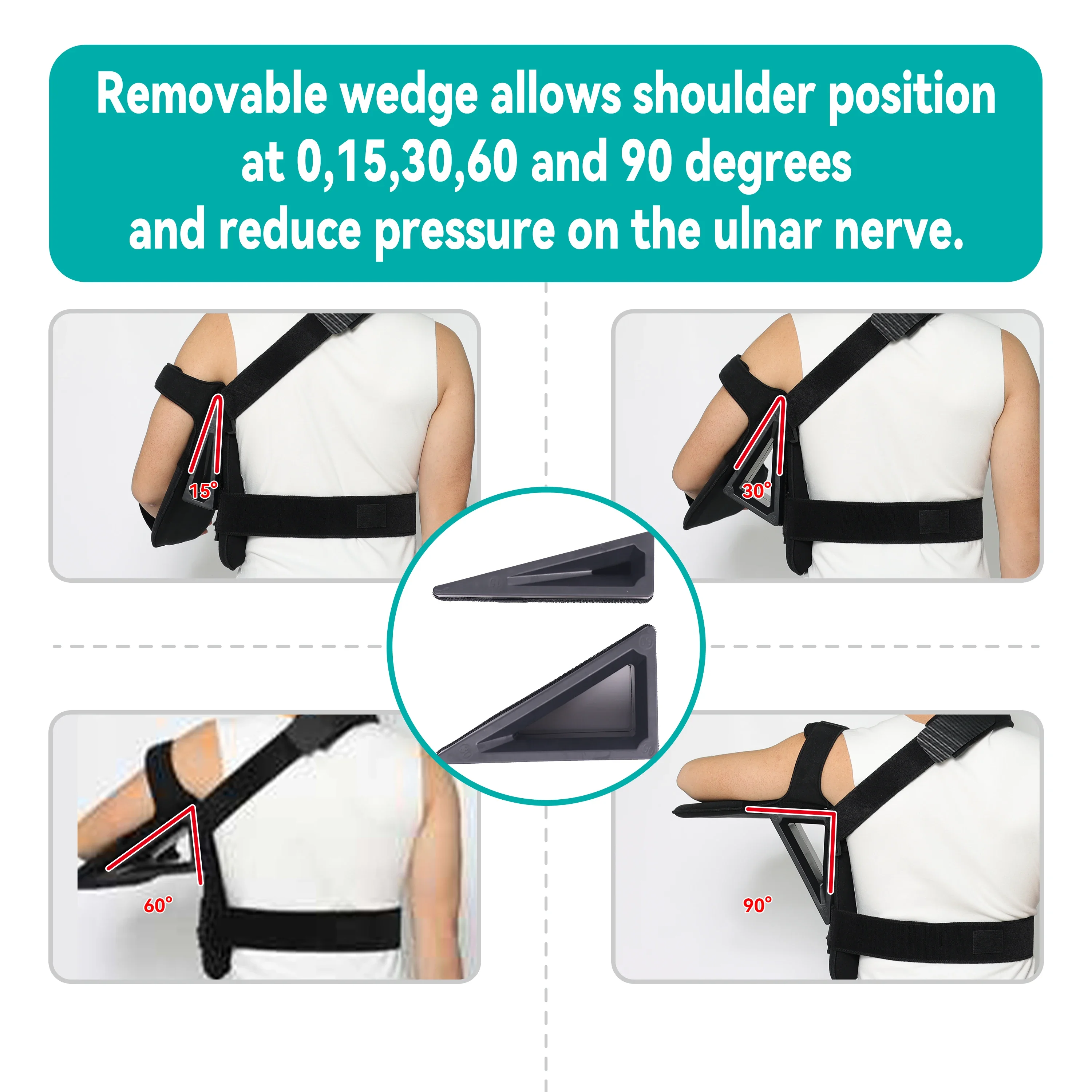 Shoulder Abduction Stabilizer Brace Support, Protect Stabilize Shoulder Injury, Rotator Cuff, Fracture, Tendonitis, Post Surgery