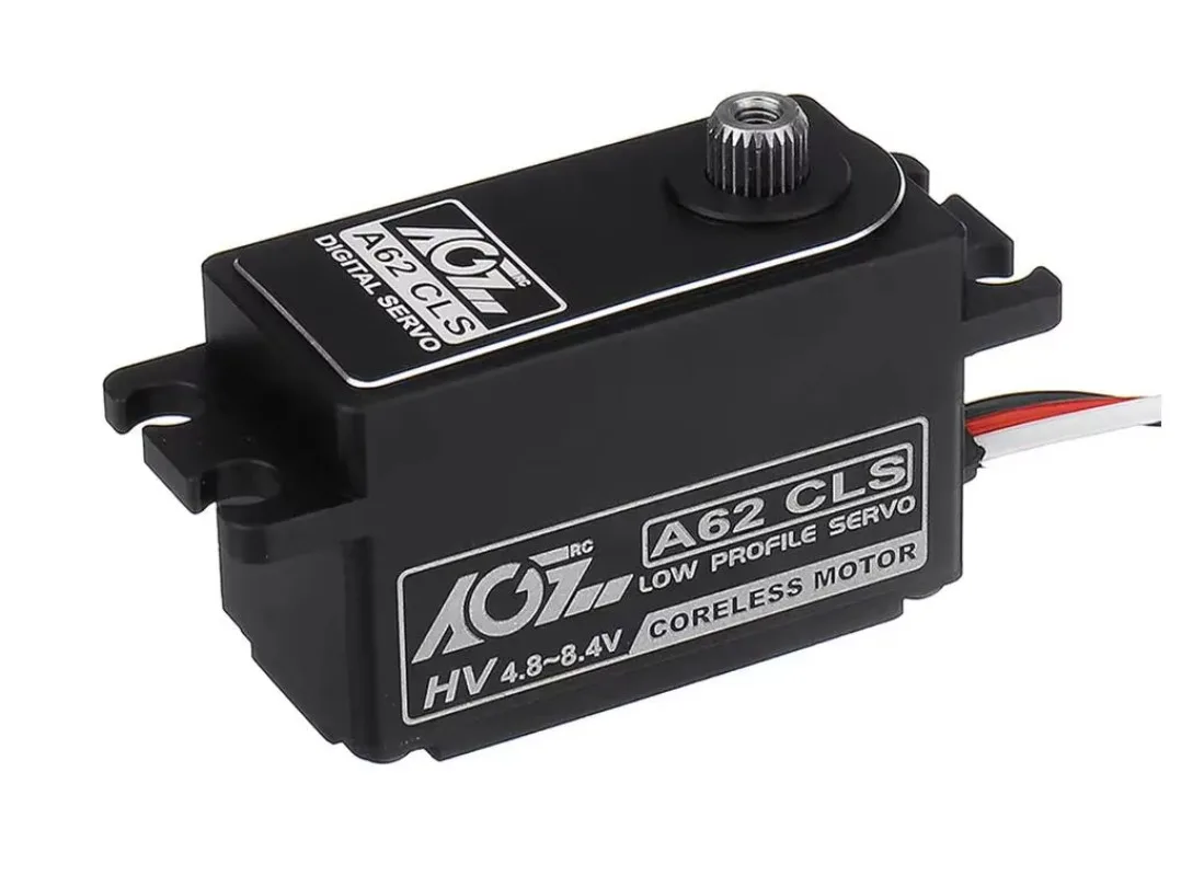 AGF A62CLS HV programable de perfil bajo 14kg CNC sin núcleo Metal Gear Servo Digital de cuerpo corto para coche RC 1:8 1:10