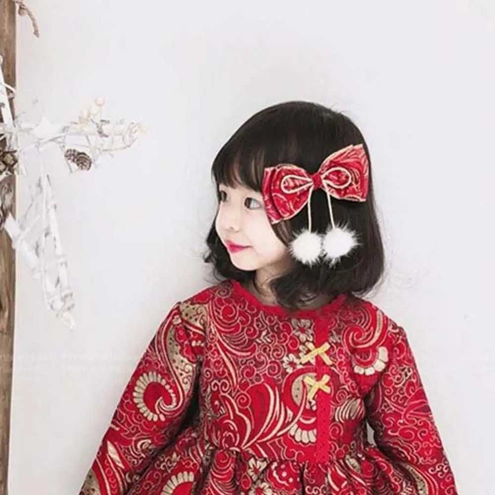 

Hair Grip Headdress Hair Accessories Bowknot Bow Hair Hoop Chinese Hair Clips Hair Rope Chinese New Year Hairpins