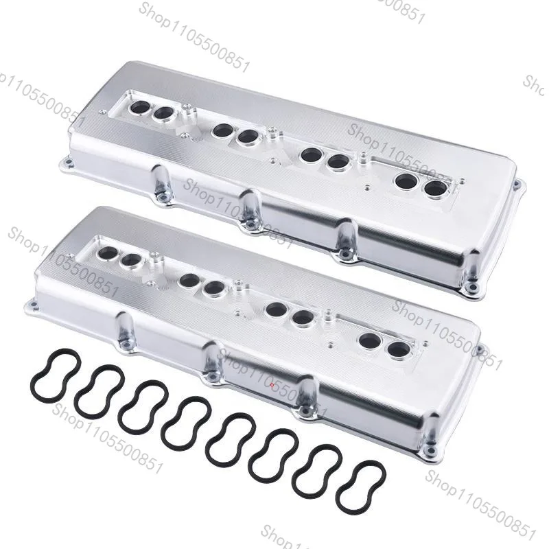 Billet Aluminum Valve Covers for 05-19 Dodge Hemi 5.7L 6.1L 6.4L Silver Finish-Compatible with H100 and Vision Models