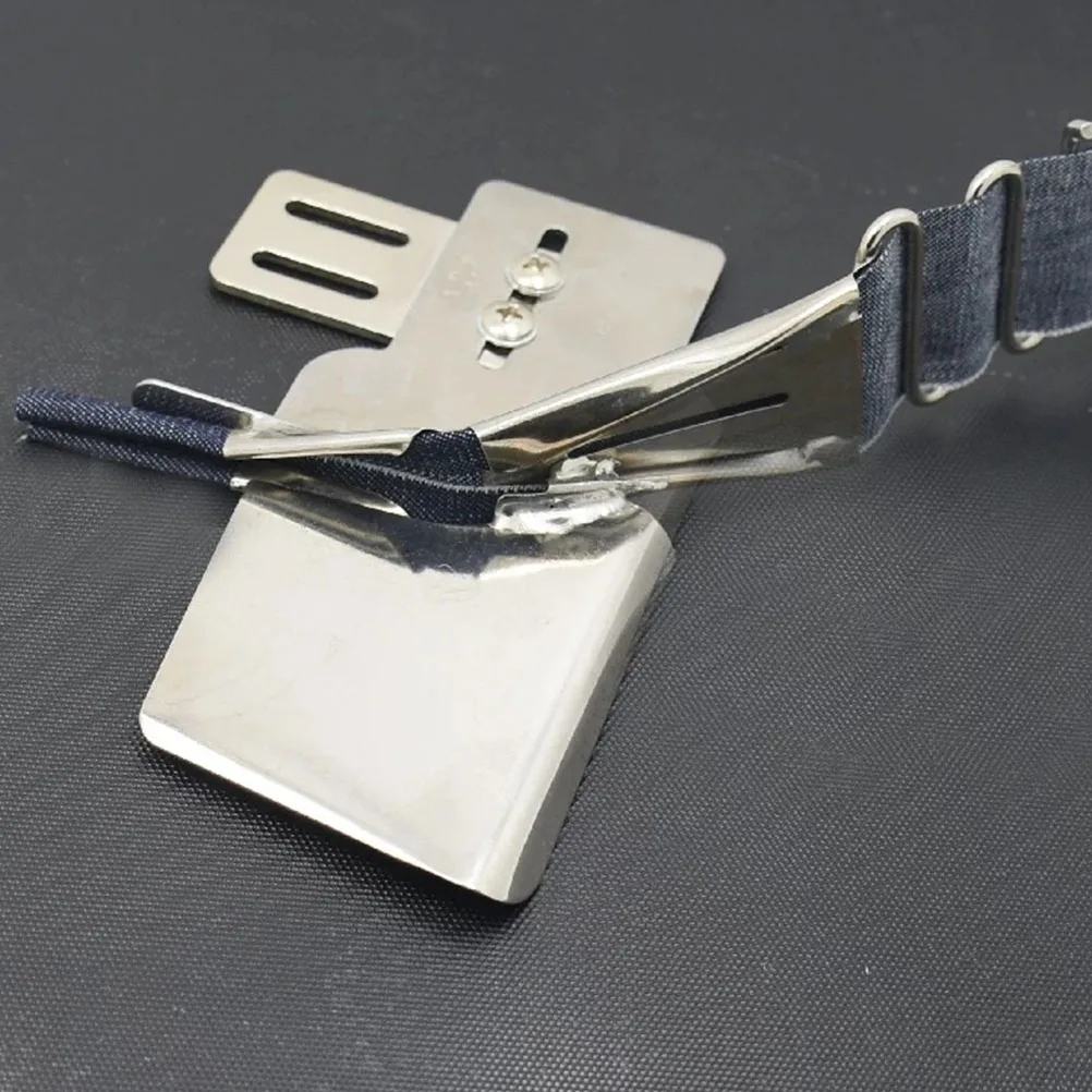 

Sewing Machine Binder Stainless Wrapper Double Fold Flat Seam Folder Binding Attachment Quilting Household Accessory