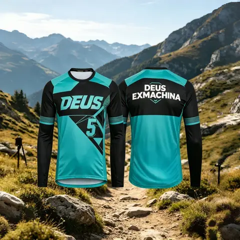 New Men Motocross Mountain Enduro Bicycle Loose Rider Jersey Moto Downhill Bicycle Jersey Quick drying T-Shirt DEUS EX MACHINA
