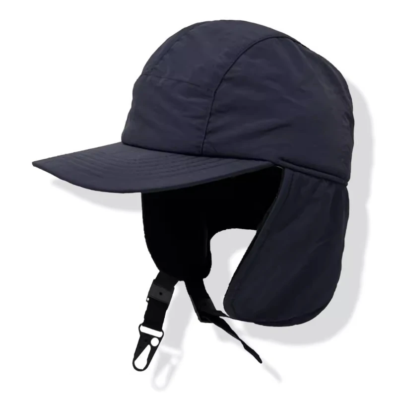 

Japanese Solid Color Five-panel Velvet Ear Protector Flying Cap for Men and Women Outdoor Riding To Keep Warm Bomber Hats