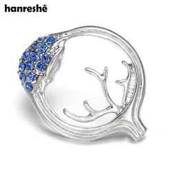 Eyeball Lapel Pin Metal Medical Doctors Gift Gold Silver Color Brooch Punk Jewelry Blue Crystal Cute Pin Badge Women Accessorie