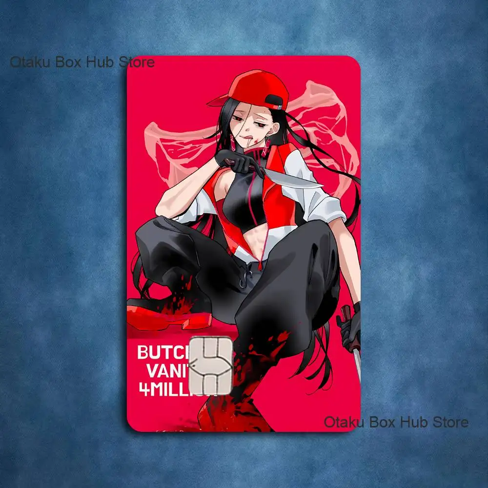 Meat Girl Yi Xi Singer Card Stickers Credit Visa Debit Bank Charge Card Bus Metro Waterproof Sticker Decal Decoration