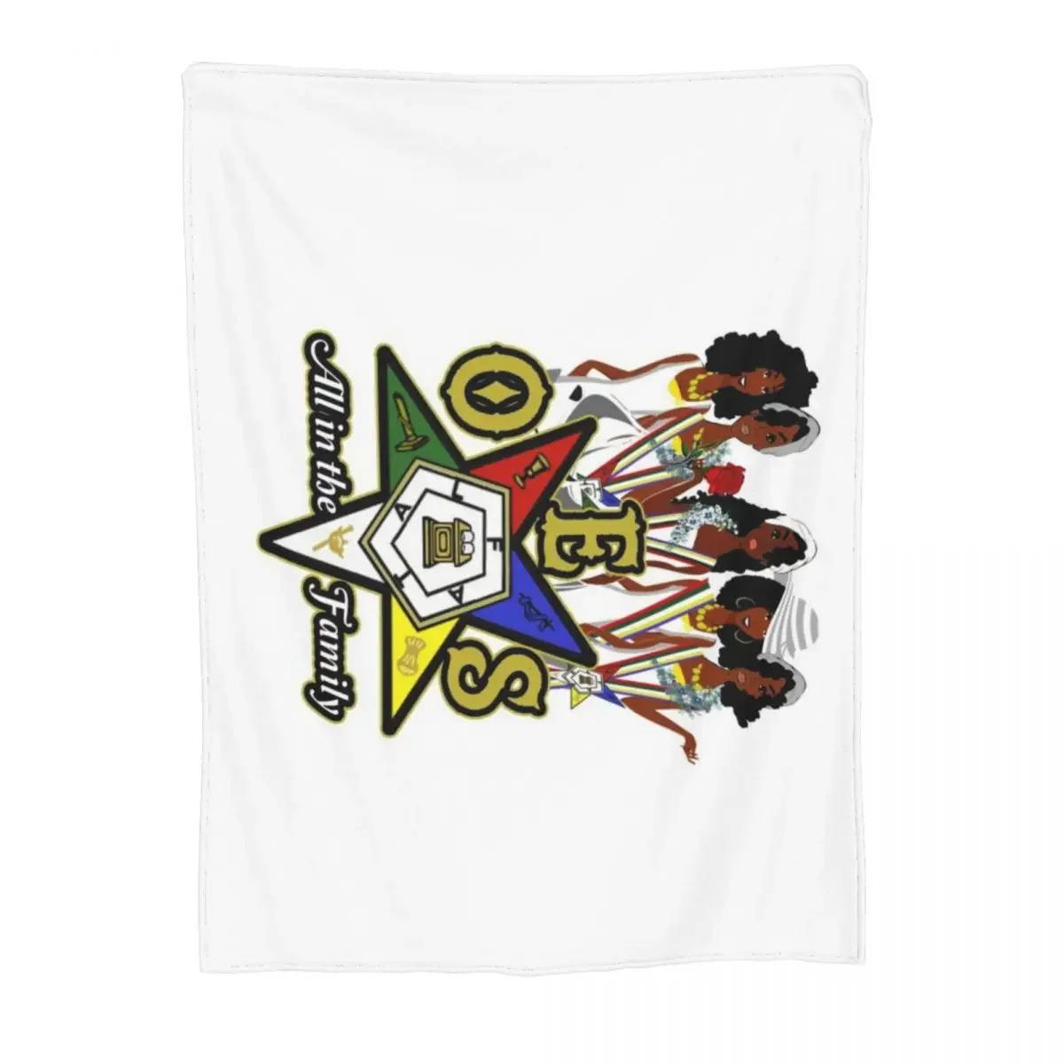 OES Order Of The Eastern Star Logo Sistars All In The Family Freemason Throw Blanket Beach anime Furrys Blankets