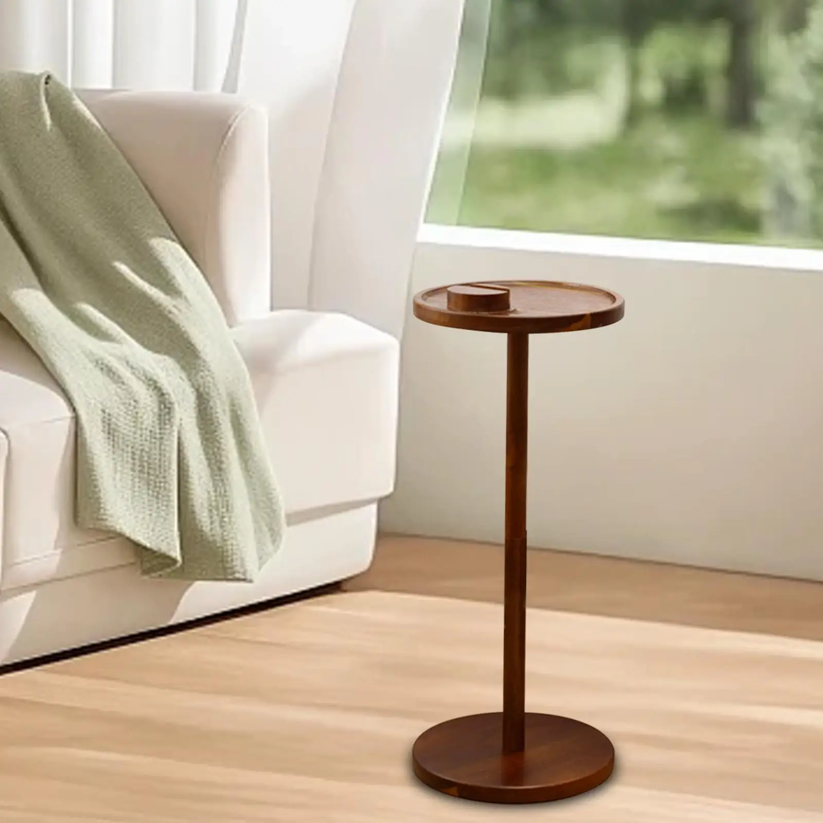 Wood Side Table Couch Table Sturdy Small End Table Bedside Table for Indoor and Outdoor Living Room recliner Small Place Dorm