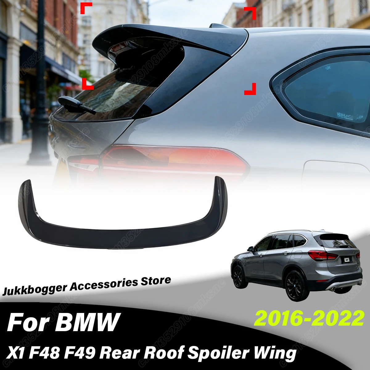 

Для BMW F48 X1 2016-2022: Комплект аксессуаров для декоративного заднего спойлера на крышу автомобиля (фиксированное крыло)