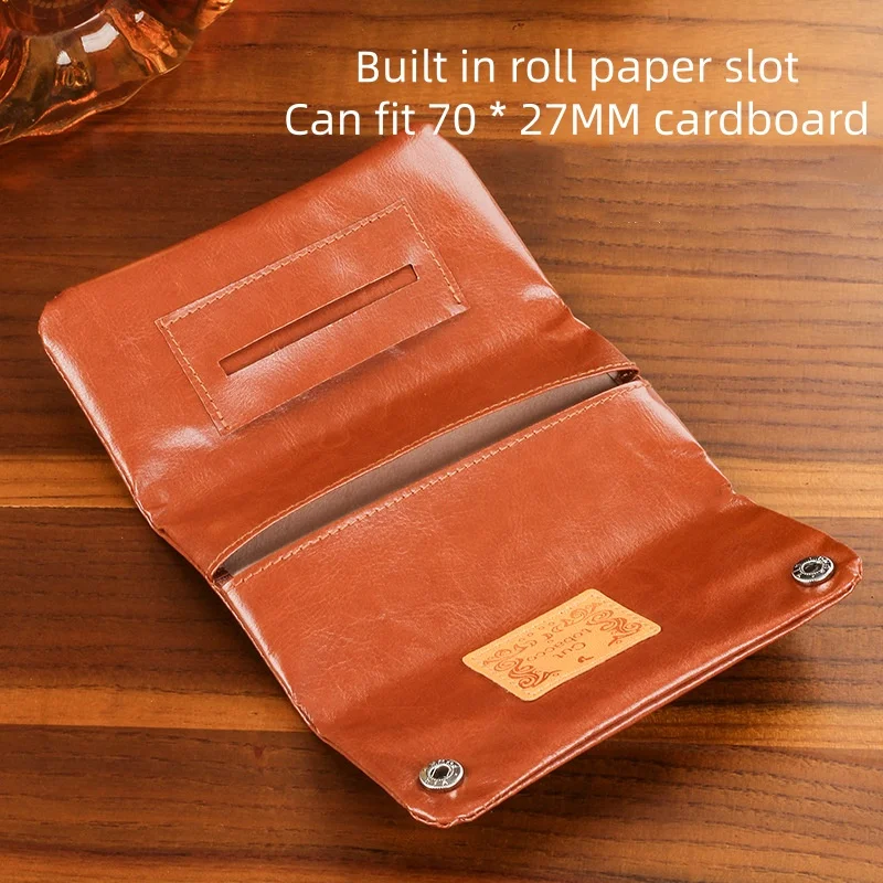 

Soft PU Leather Tobacco Pouch for Rolling Paper Smoking Accessories for Rolling Cigarette Gift for Men