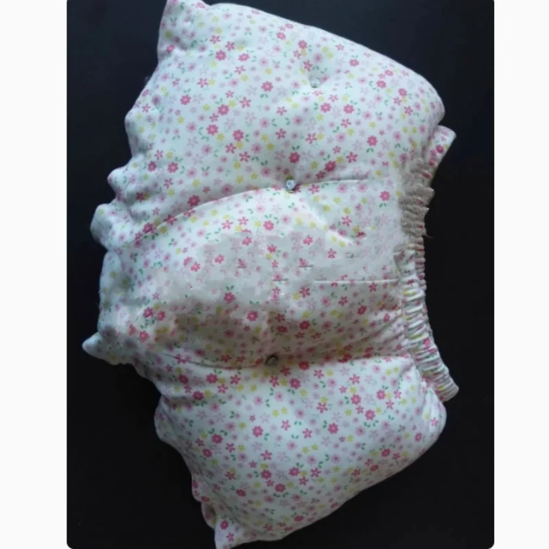 Sexy Thick Men's Underwear Sweet Cute Flower Soft Touch Convex Pouch Briefs Sissy Handmade Filled Cotton Underpants