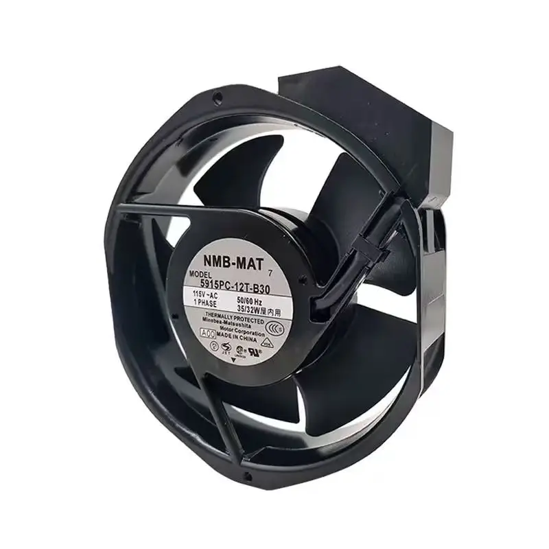 For NMB-MAT 5915PC-12T-B30 172x150x38mm AC 115V High Temp Industrial Metal Cooling Fan with Overheat Protection