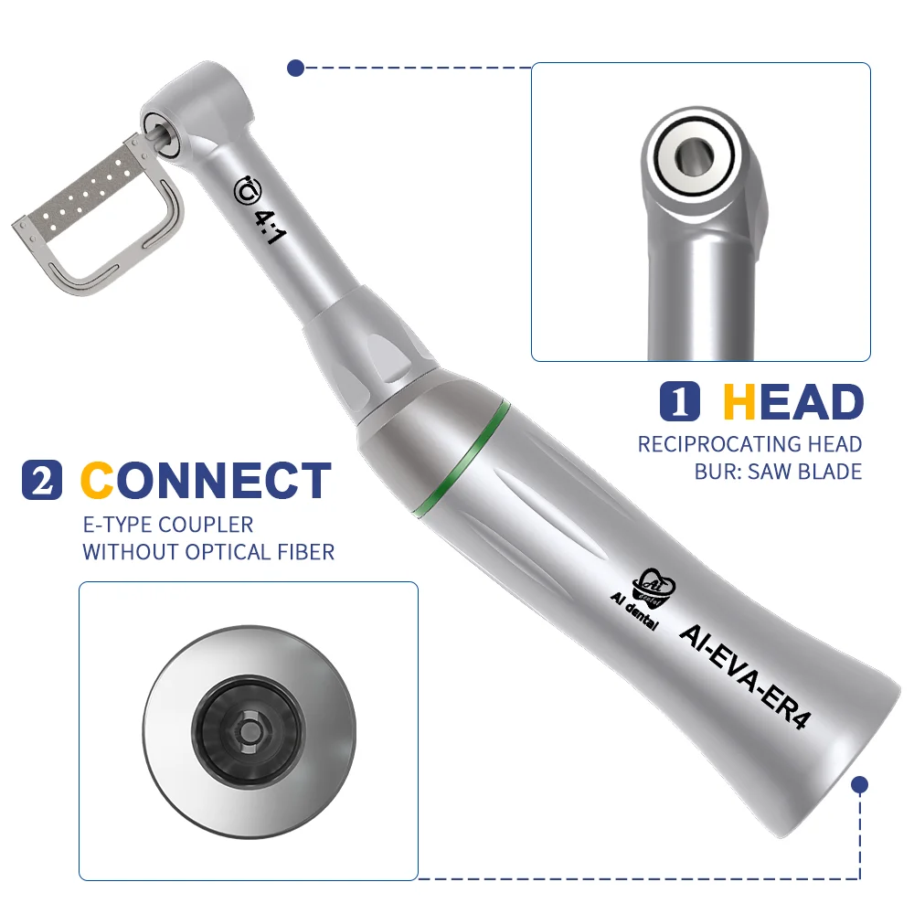 Herramientas de ortodoncia Dental 4:1/1:1 SISTEMA DE ipr de contraángulo para puntas Eva pieza de mano de pelado interpróximo vertical recíproca