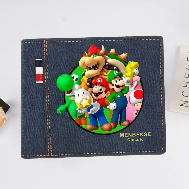 

Кошелек Super Mario с рисунком, держатель для карт, блузный, большой вместительности, Модные Винтажные сумки для мальчиков, бумажники, отличные подарки