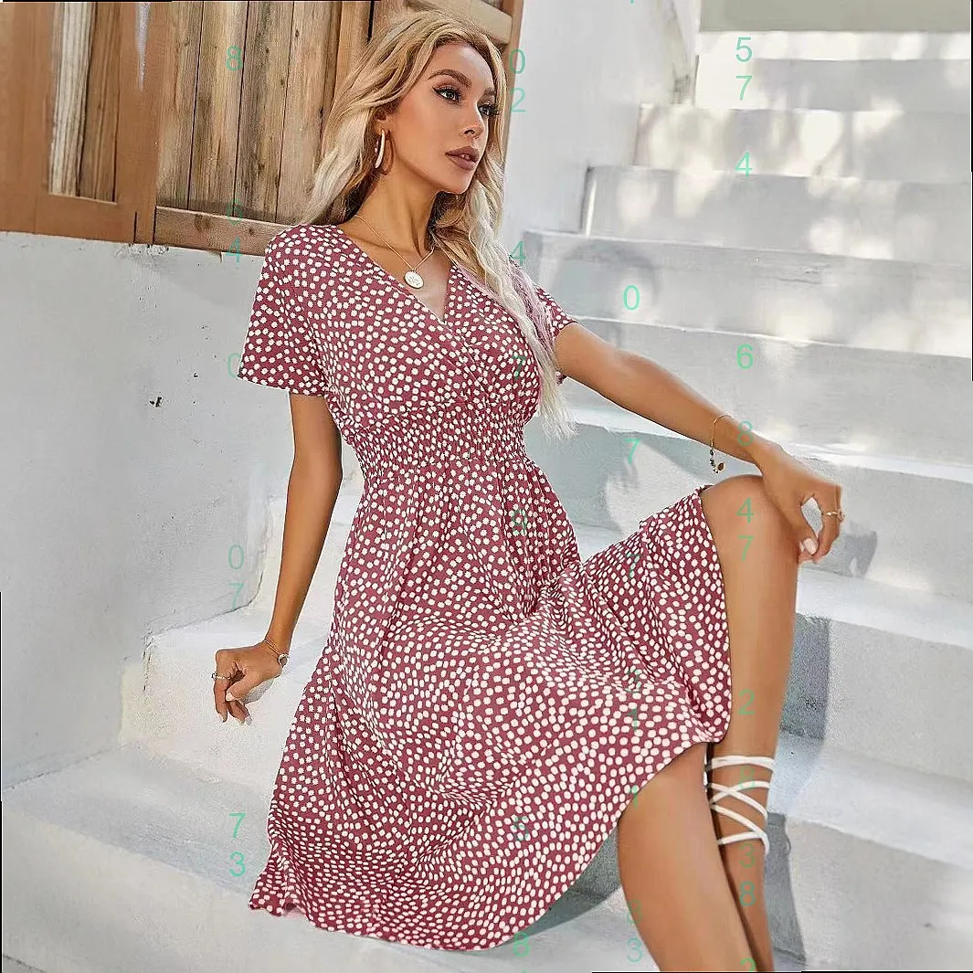

Summer Floral Print Dresses Women Waist Cinching Dress Jumpsuit Playsuit Matching Set