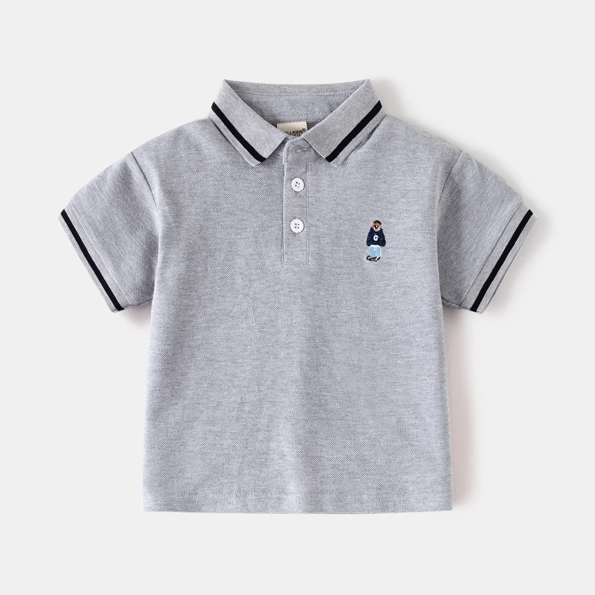 Cute Bear Boys Polo T-shirts Toddler Children's Tops Tees Children's Clothes