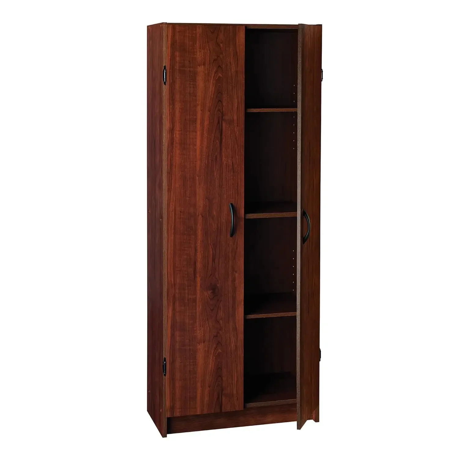 Pantry Cabinet Cupboard with 2 Doors Adjustable Shelves, Standing, Storage for Kitchen, Laundry or Utility Room, Dark Cherry