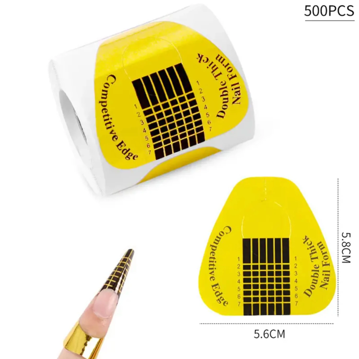 Description Picture 5 of itemHigh-quality DIY 500 Pieces Nail Form Tips Stickers - Premium Acrylic Extension Builder Forms for Perfect Nail Shapes, Professio